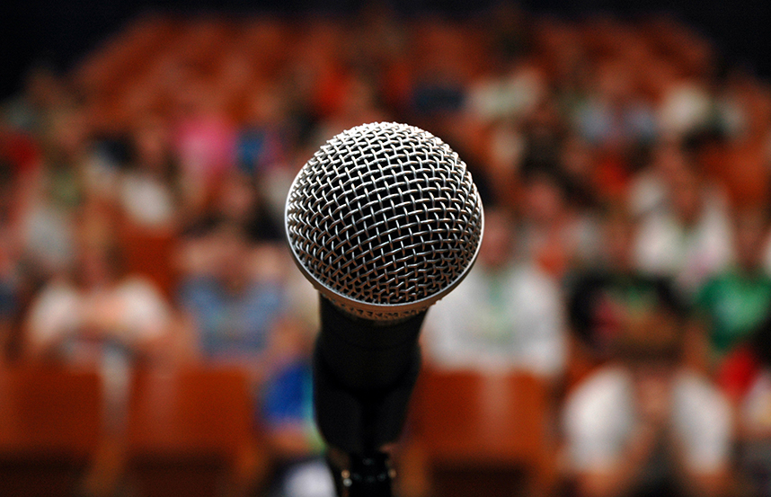A mic is the only thing that stands between the audience and you